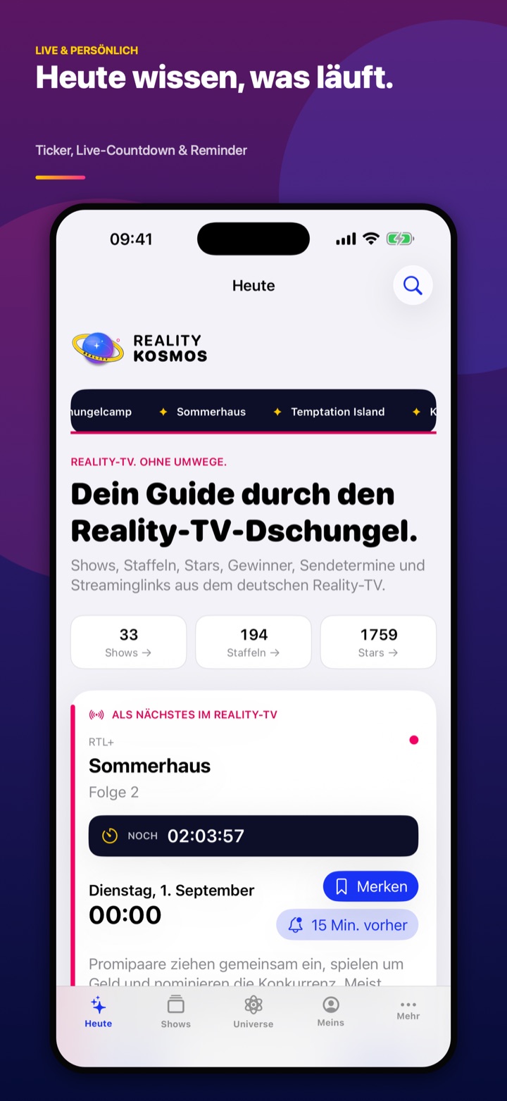 Einblick in RealityKosmos